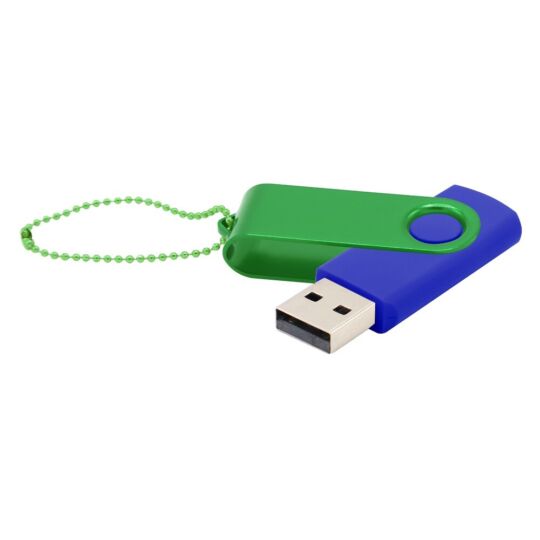 Флешка Designer To Go 2.0 USB 16Gb, синий/зеленый