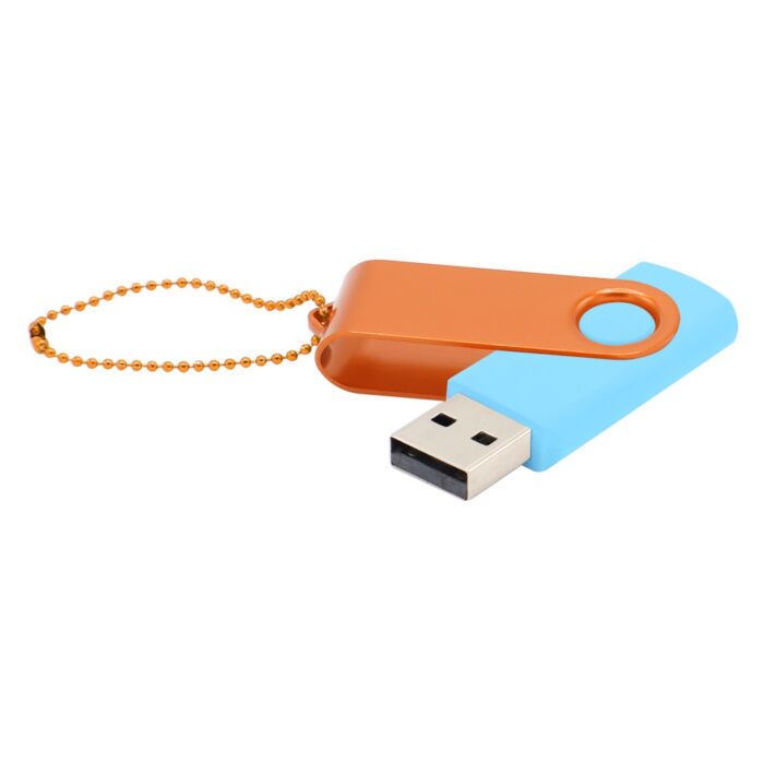 Флешка Designer To Go 2.0 USB 16Gb, голубой/оранжевый