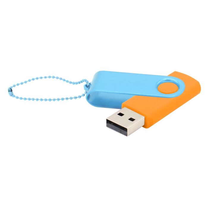 Флешка Designer To Go 2.0 USB 16Gb, оранжевый/голубой