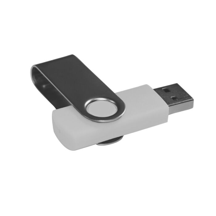 USB flash-карта DOT (32Гб), белый, серебристый