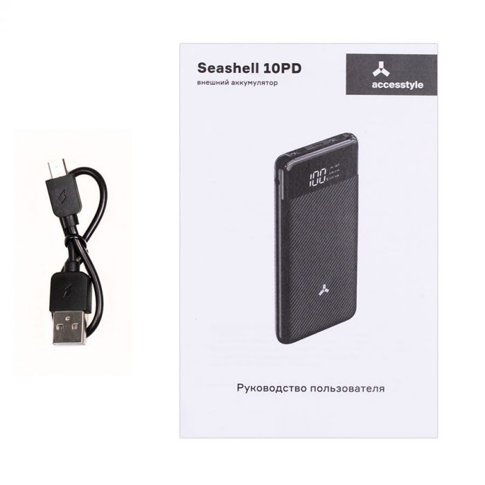 Внешний аккумулятор Accesstyle Seashell (10000 mAh), черный