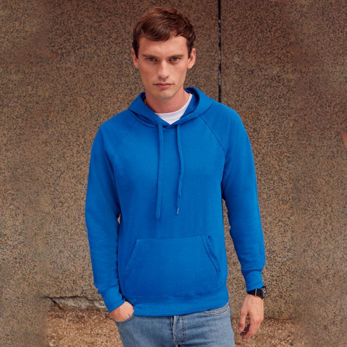 Толстовка без начеса LIGHTWEIGHT HOODED SWEAT 240, белый