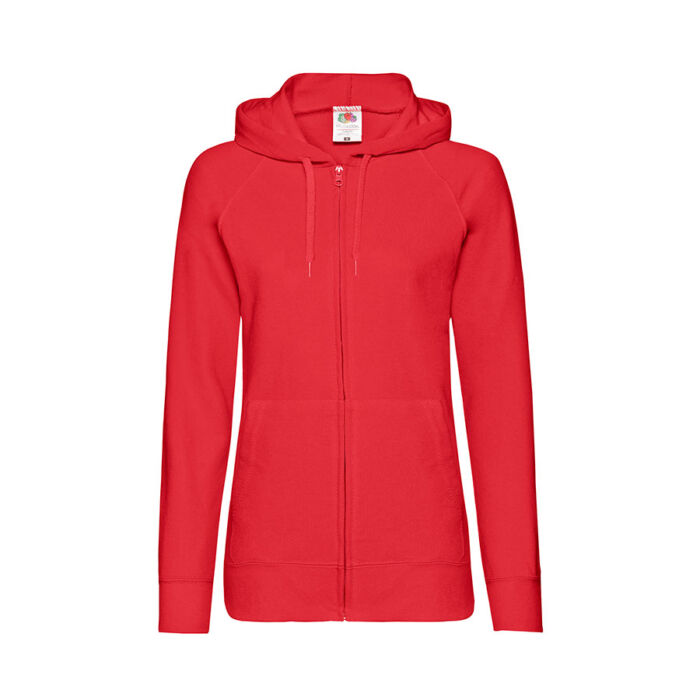 Толстовка женская без начеса LADIES LIGHTWEIGHT HOODED SWEAT 240, красный