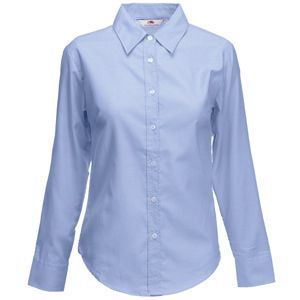 Рубашка женская LONG SLEEVE OXFORD SHIRT LADY-FIT 135, голубой