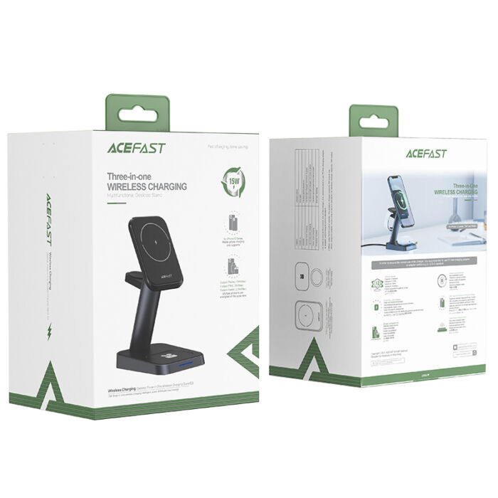 Беспроводное ЗУ ACEFAST E3 desktop 3-in-1wireless charging stand