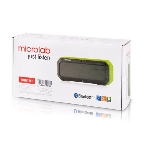 Портативная колонка MICROLAB D861BT, зеленый