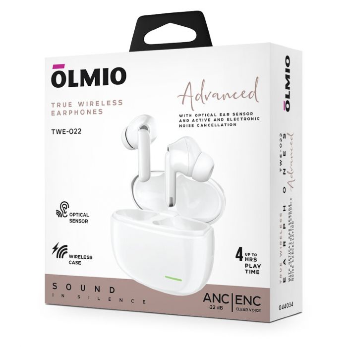 Наушники True Wireless Olmio TWE-22, белый