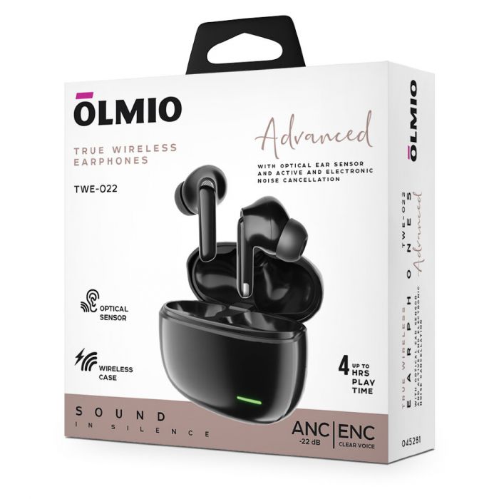 Наушники True Wireless Olmio TWE-22, белый