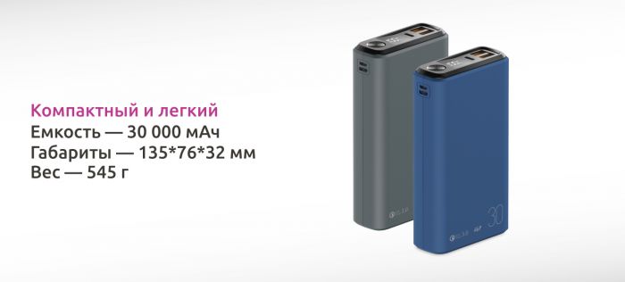 ПЗУ Olmio QS-30, темно-синий