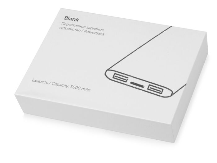 Внешний аккумулятор Blank с USB Type-C, 5000 mAh, белый