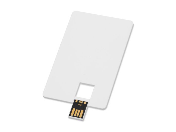 USB 2.0-флешка на 16 Гб Card в виде пластиковой карты, белый