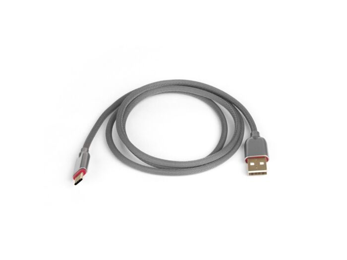 Кабель USB-A - USB-C DIGITAL CB-05, QC/PD, 1 м, серый