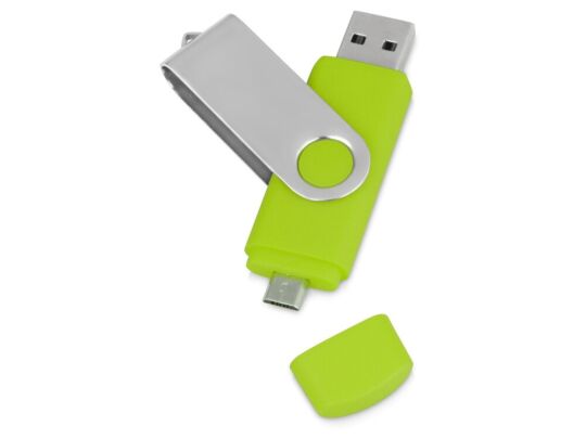 USB/micro USB-флешка на 16 Гб Квебек OTG, зеленое яблоко