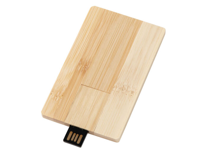 USB 2.0- флешка на 32 Гб Bamboo Card, натуральный