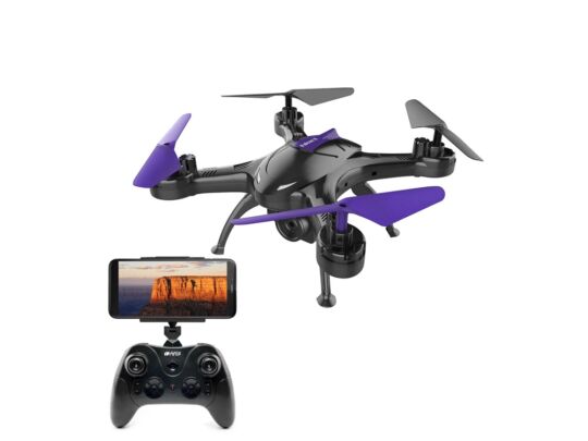 Радиоуправляемый квадрокоптер FALCON X FPV, черный/фиолетовый