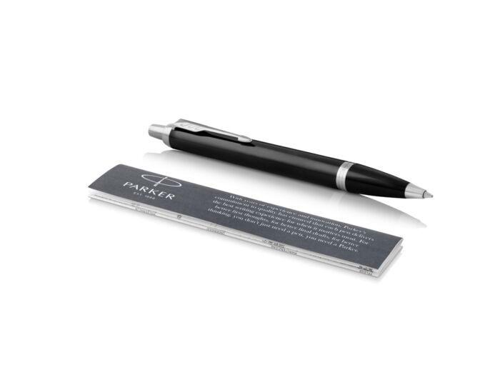 Ручка шариковая Parker IM Core Black CT, черный глянцевый/серебристый