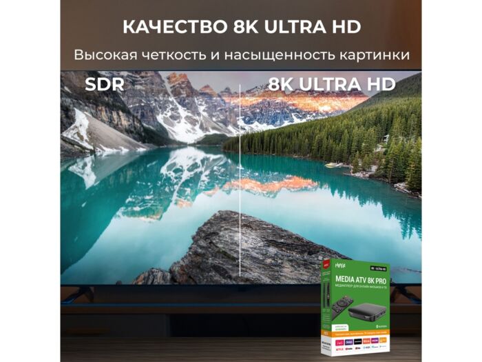 Медиаплеер  MEDIA ATV 8K Pro, черный