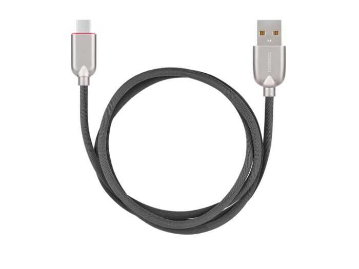 Кабель USB-A - USB-C DIGITAL CB-05, QC/PD, 1 м, серый