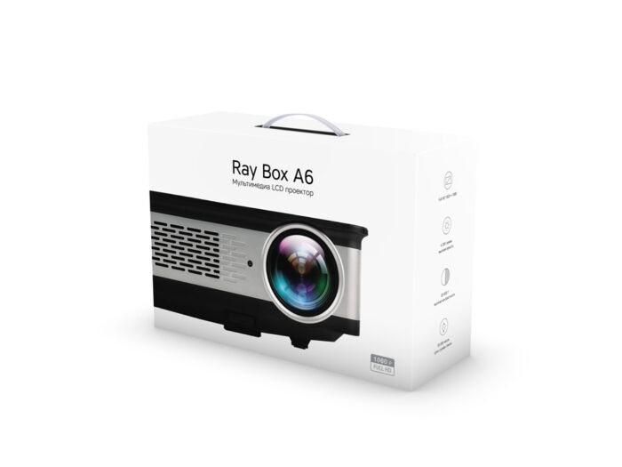 Проектор Ray Box A6, серый, черный