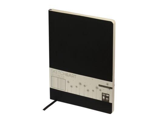 Скетчбук B5 Sketch & Art 100 г/м2, soft-touch, черный
