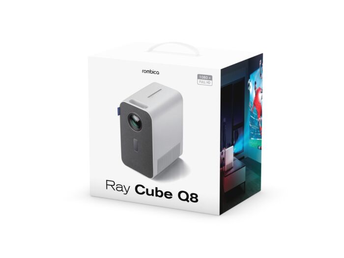 Проектор Ray Cube Q8, серый, черный