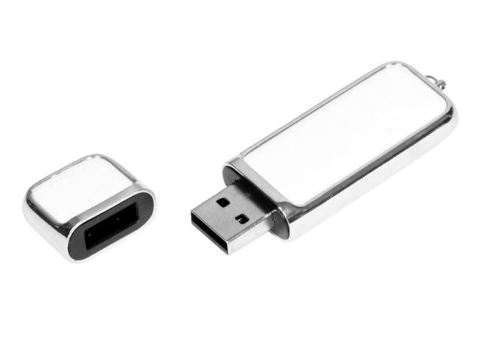 USB 3.0- флешка на 64 Гб компактной формы, белый/серебристый