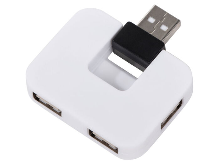 Хаб USB Jacky на 4 порта, белый