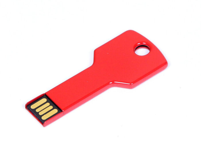 USB 2.0- флешка на 8 Гб в виде ключа, красный