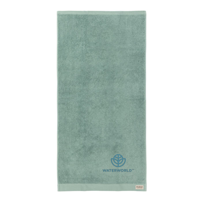 Банное полотенце Ukiyo Sakura из хлопка AWARE™, 500 г/м2, 50x100 см, зеленый