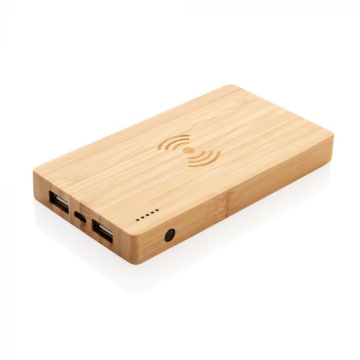 Экологичный внешний аккумулятор Bamboo, 4000 mAh, коричневый